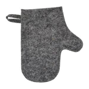 Рукавица для сауны серая, войлок 70% /20