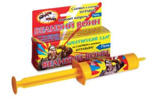 Гель от муравьев Великий Воин 45г-60шт. ВХ  NEW