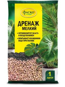 Дренаж для растений керамзитовый, мелкий,1л, Цветочное счастье, ФАСКО