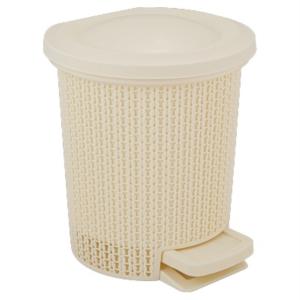 Ведро д-мусора 7л с педалью Ajur айвори-8  ПлР