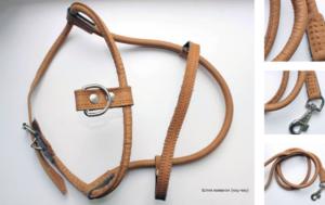 Шлея кожаная круглая (шпиц)