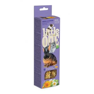 Лакомства д/морских свин,крол. и шиншилл Little One (Литтл Ван) палочки с трав. и цв. короб 2х55г 2/8