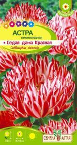 Астра Седая Дама Красная пионовидная 0,2г Одн 70см (Сем Алт)