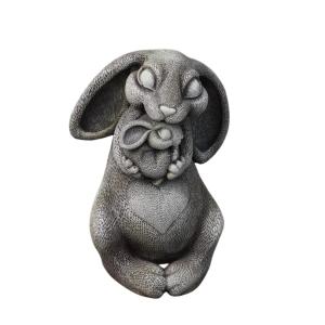 Фигура садовая Зайки Мамина радость 16*27см (ПОЛИСТОУН) / Э