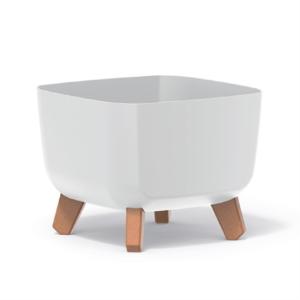 Грация кашпо на ножках 12,4л d29 h22см белый GRACIA SQUARE-Польша