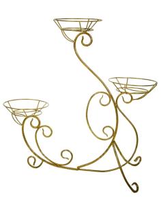 Подставка напольная на  3 горшка Лебедь мал 40*40*75см