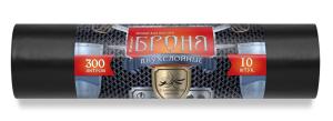 Мешок д/мусора 300л 105*150см 60мкм черн. рулон 10 шт Броня/6