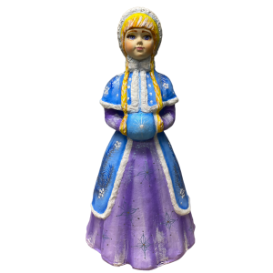 Игрушка ватная Снегурочка фиолетовая