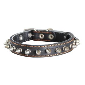ошейник кожаный, двухслойный, с шипами, 20 мм-ОК-20-К-Ш