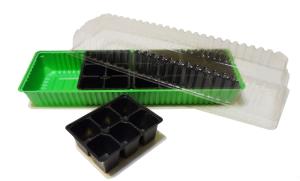 Парник-мини+4 кассеты по 6 ячеек (58х20х7)-20 МС