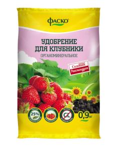 Для клубники 0,9кг (NPK-9:5:5) Фаско органоминеральное удобрение 10/20/640 Фаско