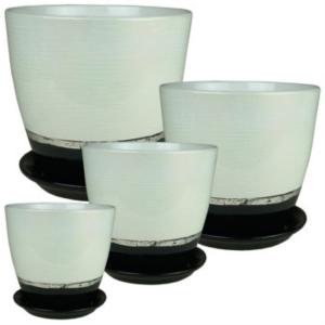 Бутон Роспись (151)  эстет серебро-чер. к-т из 4-х   