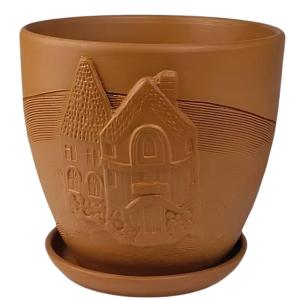 Голландия 5 горшок с поддоном 5л d22 h19,5см высокий овал терракот