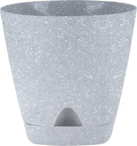 Амстердам горшок с поддоном 1,35л d14см с НИЖНИМ ПОЛИВОМ светлый камень-10 ПлР