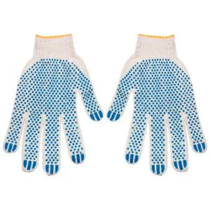 Перчатки х-б Эконом с ПВХ (белая точка)-10-200