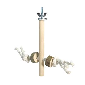 Жердочка с канатом и кольцами для попугаев LionPets (Размер: 15 см) 42.PS.058-В