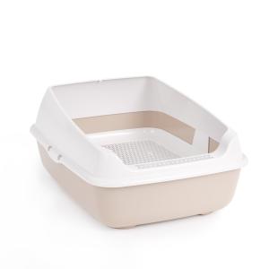 Туалет с высокими бортами и сеткой 50,5х39х23,5см бежевый 1-4