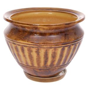 Горшок Волна №2 2,2л коричневый