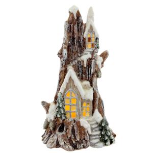 Фигурка декоративная Домик (подсветка, 3xAAA), L26 W22 H44 см Фигурка декоративная Домик (подсветка, 3xAAA), L26 W22 H44 см