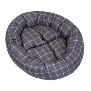 Лежанка овальн. 67х41х10,5 Дарэленд Вафелька клетка (микрофибра, синтепух) 1-1