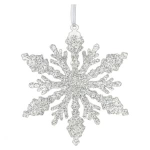 Декор подвесной Снежинка, L13 W3 H13 см