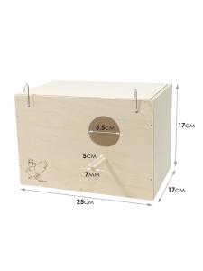 Гнездо домик д-птиц дерево 25х17х17см р-р L Lido-Зивер