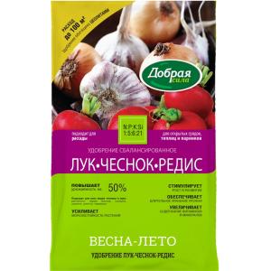 Для лука и чеснока 2кг Добрая Сила сухое минеральное удобрение 5/10/250 БФ