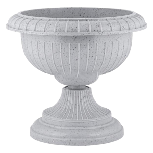 Вазон на ножке большой, 9,5л, d39,5, h33см, светлый камень