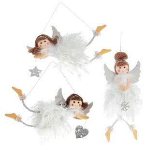 Декор подвесной Ангел, L27 W3 H18 см, 3в.