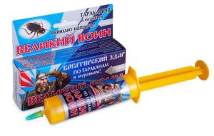 Гель от тараканов Великий Воин 45г-60шт. ВХ  NEW