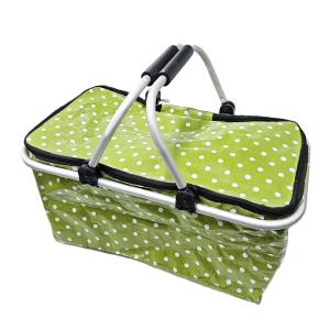 Корзина ДПИКНИКА с метал.ручк.зел.482824см