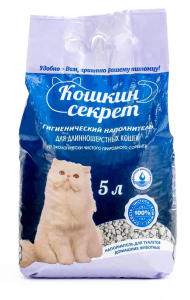 Наполнитель Кошкин секрет Глиняный Впитывающий д/длинношерст. 5л/6