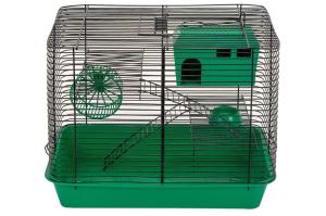 Дарэленд клетка д-мелких грыз. ТИМКА-2 н-раборн.,2эт, шаг прута 10мм,38х26х30см(укомплект) изумруд