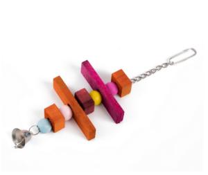 Игрушка WOGY д-птиц 23х9см составная с колокольчиком, на цепочке арт.2024-6333 Код273885