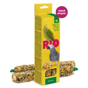 Лакомства д/попугаев RIO (РИО) палочки орехами и медом, 2*90г
