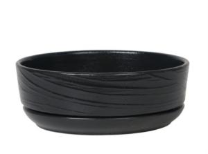 Эниф 4 горшок с поддоном 1л d18 h6,5см бонсай черн. 