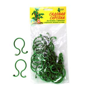 Скрепка Садовая №1 цветн.пласт. 30шт-уп-80К-Пл