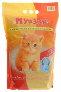 Наполнитель Мурзик Экстра  комкующийся,цеолитсодержащий сорбент 4л/4