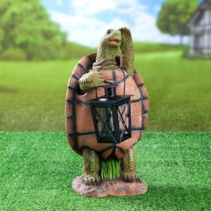 Черепаха с фонарем L20 W18 H37 см