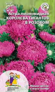 Астра Королева Гигантов в розовом пионовидная 0,2г (УД)