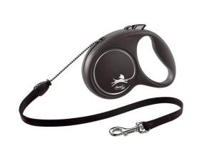 Рулетка-поводок д-собак Flexi Design М 5м до 20кг ТРОС, СИНИЙ