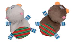 Игрушка-шуршалка WOGY д/кошек Бегемот 13х9х3см с кошачьей мятой, микс арт.2024-8763 Код275174