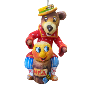 Игрушка ватная Медведь с колобком