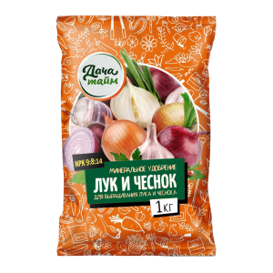 Для лука и чеснока, 1кг,  минеральное удобрение, Дача тайм