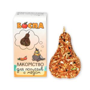 БОСПА лакомство для попугаев с медом 3 в 1 ГРУША