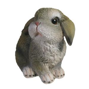 Зайка Тошка (серый) L16 W11 H15 см (ПОЛИСТОУН)