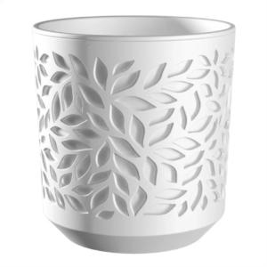 Leaves кашпо со вставкой 2,5л  Белый-Белый -12