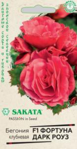 Бегония Фортуна Дарк роуз F1 клубнев. гранул. 4 шт. пробирка Саката серия Эксклюзив Н21