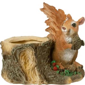 Кашпо Белка с шишкой 20х17см (ПОЛИСТОУН)-МТ