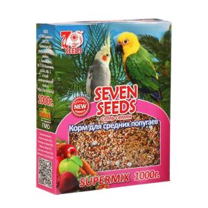 Корм д-попугаев средних SUPERMIX SEVEN SEEDS (Семь семян) 1000г-6 Корм д-попугаев средних SUPERMIX SEVEN SEEDS (Семь семян) 1000г-6